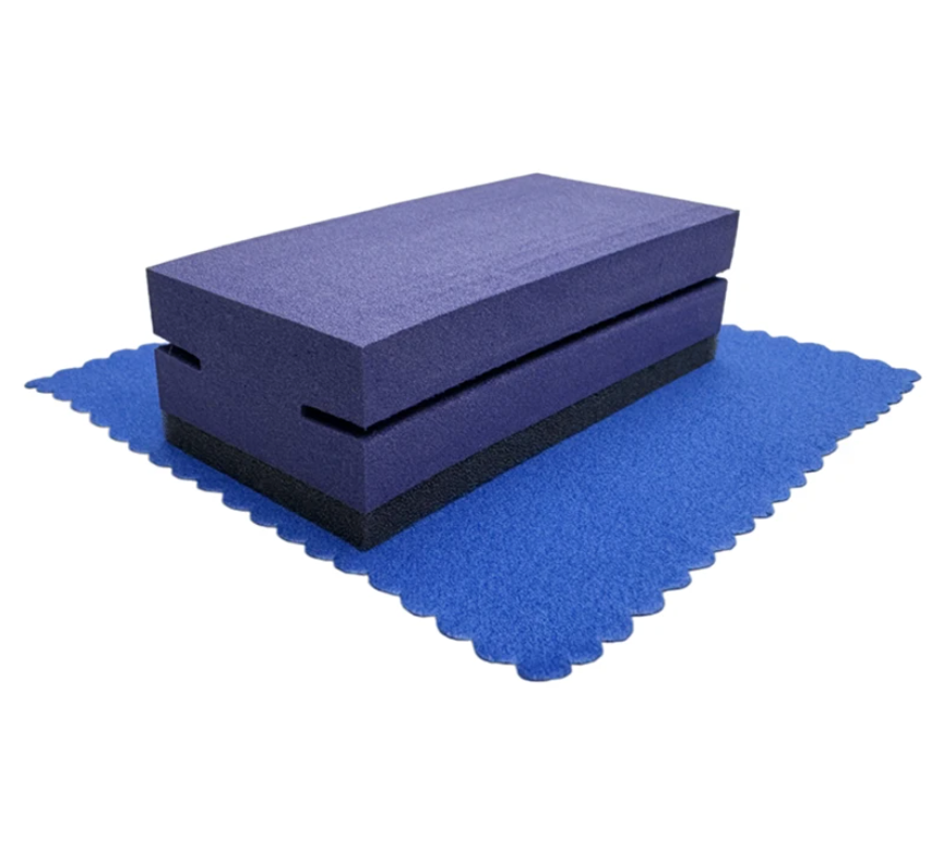 Ceramic Coating Applicator With Dark Blue Suede Cloth - BimmerMods