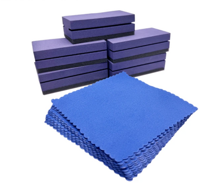 Ceramic Coating Applicator With Dark Blue Suede Cloth - BimmerMods