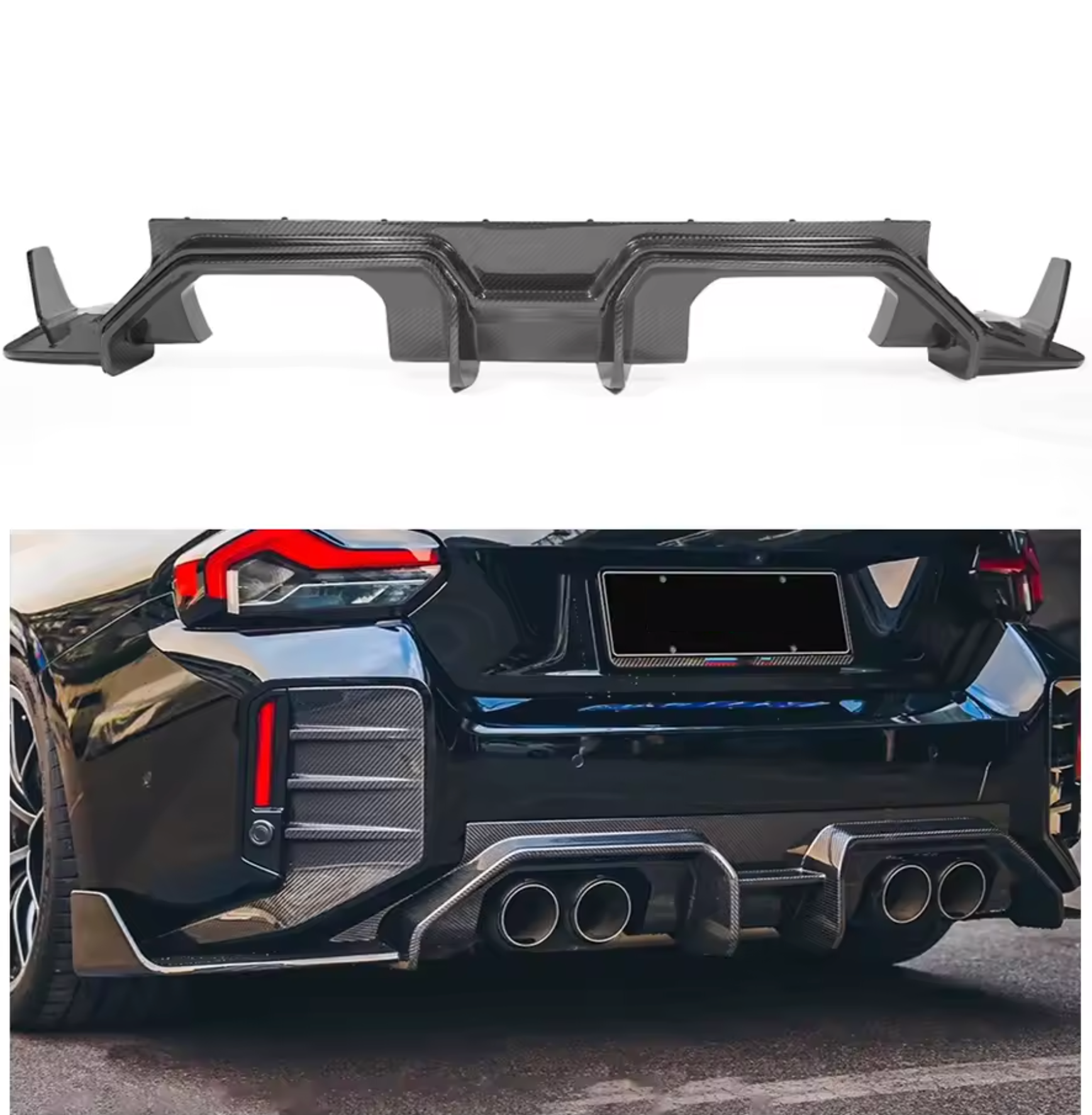 Adro Style Carbon Fiber Rear Diffuser for BMW G87 M2 – Bimmermods