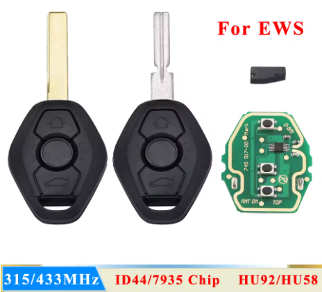 BMW EWS Remote Key Fob | 315/433MHz | HU58 & HU92 Options | ID44/7935 Chip - Bimmermods