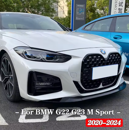 MP Style Front Bumper Splitter Lip Diffuser — For BMW 4 Series G22 / G23 M Sport - Bimmermods