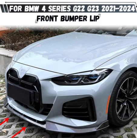 Sport Style Front Bumper Splitter Lip Diffuser — For BMW 4 Series G22 / G23 M Sport - Bimmermods