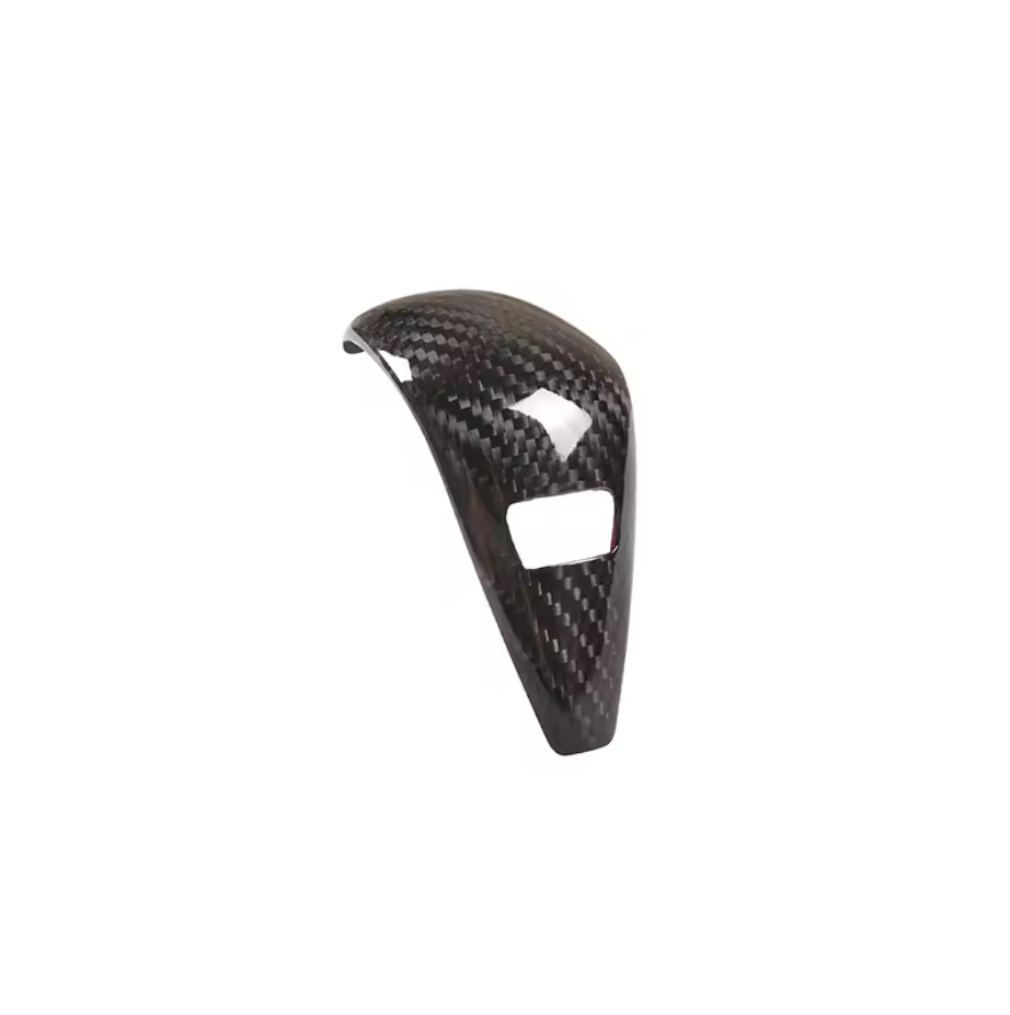 Real Carbon Fiber Gear Shift Knob Head Cover Trim — For BMW 1 / 3 / 4 Series F40 G20 G21 G22 G23 G24 & Z4 (2020–2021) - Bimmermods