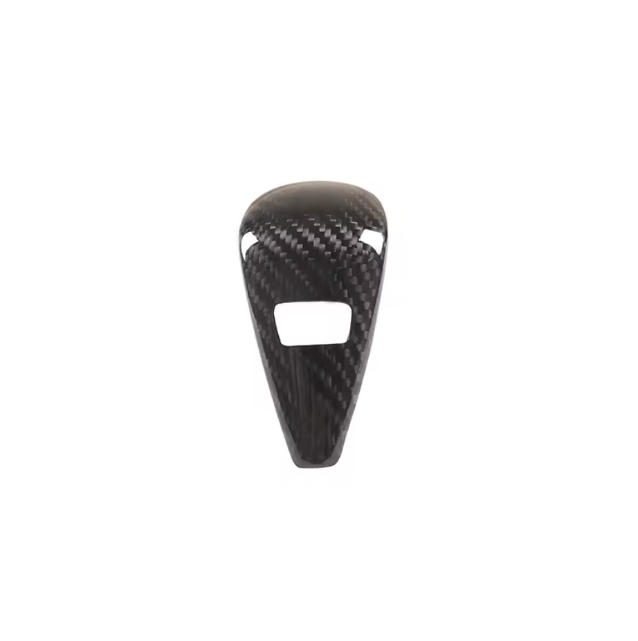 Real Carbon Fiber Gear Shift Knob Head Cover Trim — For BMW 1 / 3 / 4 Series F40 G20 G21 G22 G23 G24 & Z4 (2020–2021) - Bimmermods