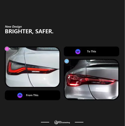 CSL-Style LED Laser Taillight Upgrade — For BMW 4 Series G22 / G82 (2021–2023) 420i / 430i / M440i / M4 - Bimmermods