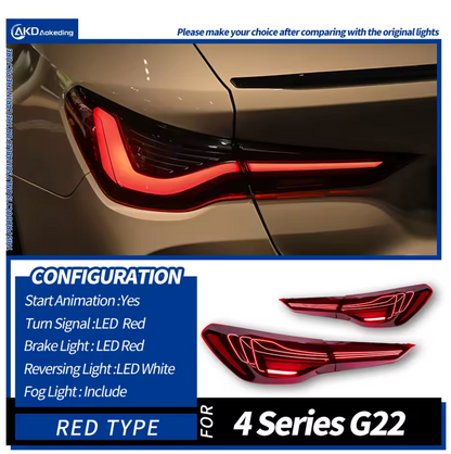 CSL-Style LED Laser Taillight Upgrade — For BMW 4 Series G22 / G82 (2021–2023) 420i / 430i / M440i / M4 - Bimmermods