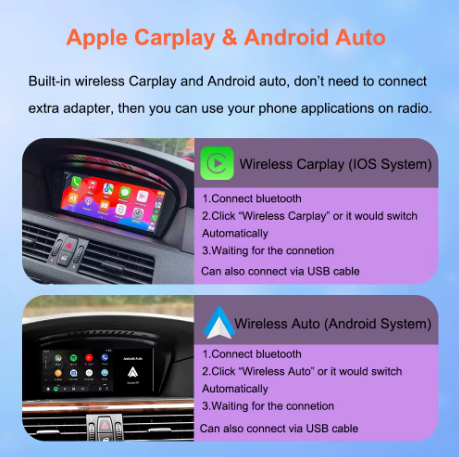 8.8" Wireless CarPlay & Android Auto for BMW E90 E91 E92 E93 E60 E61 E63 - Bimmermods