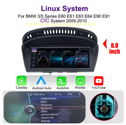 8.8" Wireless CarPlay & Android Auto for BMW E90 E91 E92 E93 E60 E61 E63 - Bimmermods