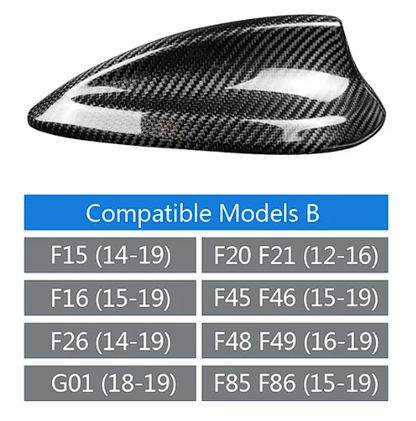 Real Carbon Fiber Shark Fin For BMW F15 F22 F30 F34 F80 F87 F32 F36 F82 G11 G20 G12 G30