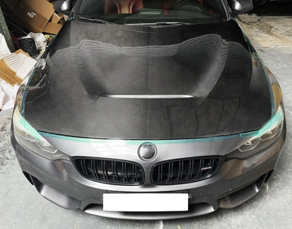 GTS Dry Carbon Fiber Engine Lid for BMW F80 M3 & F82/F83 M4 (2013-2018) – Prepreg Twill or Forged Carbon - Bimmermods