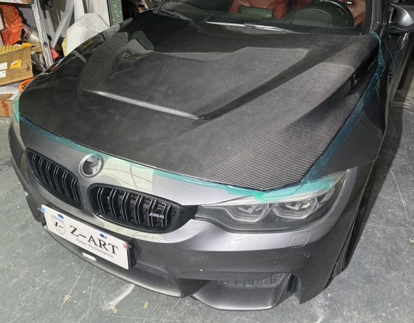 GTS Dry Carbon Fiber Engine Lid for BMW F80 M3 & F82/F83 M4 (2013-2018) – Prepreg Twill or Forged Carbon - Bimmermods