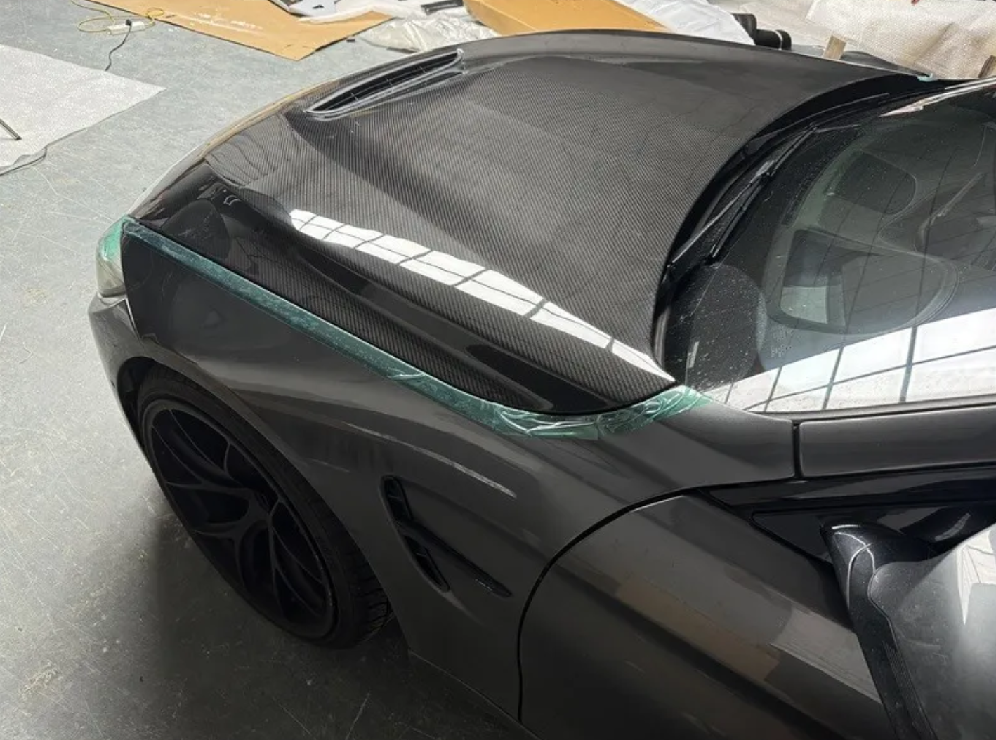 GTS Dry Carbon Fiber Engine Lid for BMW F80 M3 & F82/F83 M4 (2013-2018) – Prepreg Twill or Forged Carbon - Bimmermods