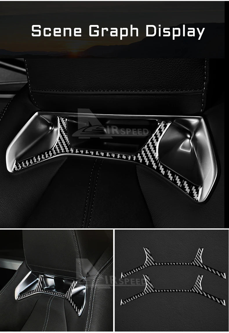 Real Carbon Fiber Headrest Sticker For Toyota Supra GR A90 A91 MK5 2019-2022 - BimmerMods