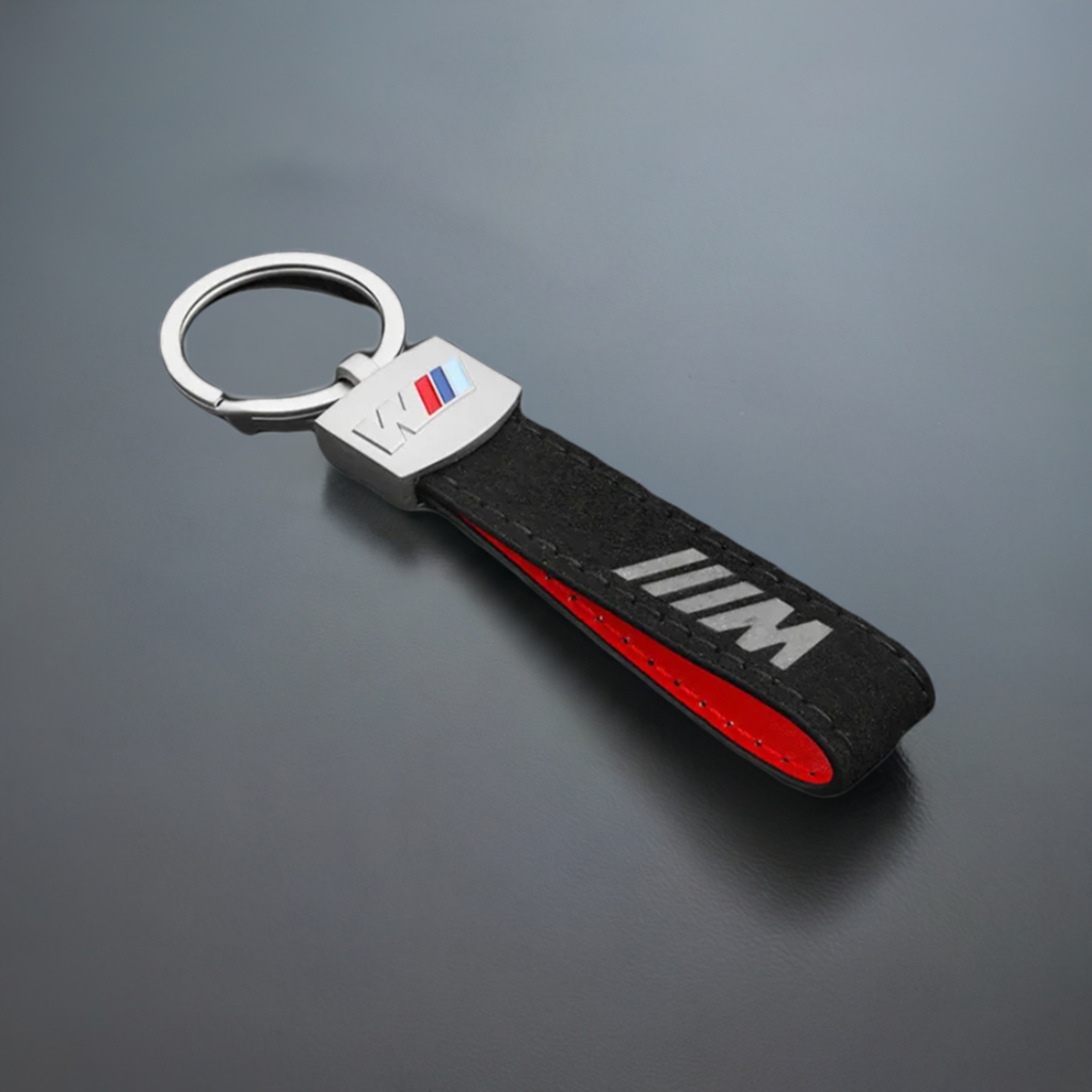 BMW M Suede leather Keychain - BimmerMods