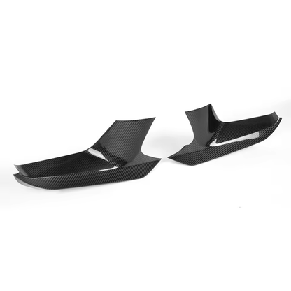 Real dry carbon fiber front splitter pair