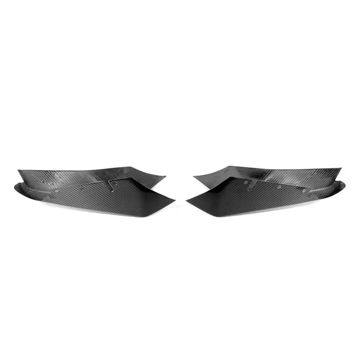 Real dry carbon fiber front splitter underside view