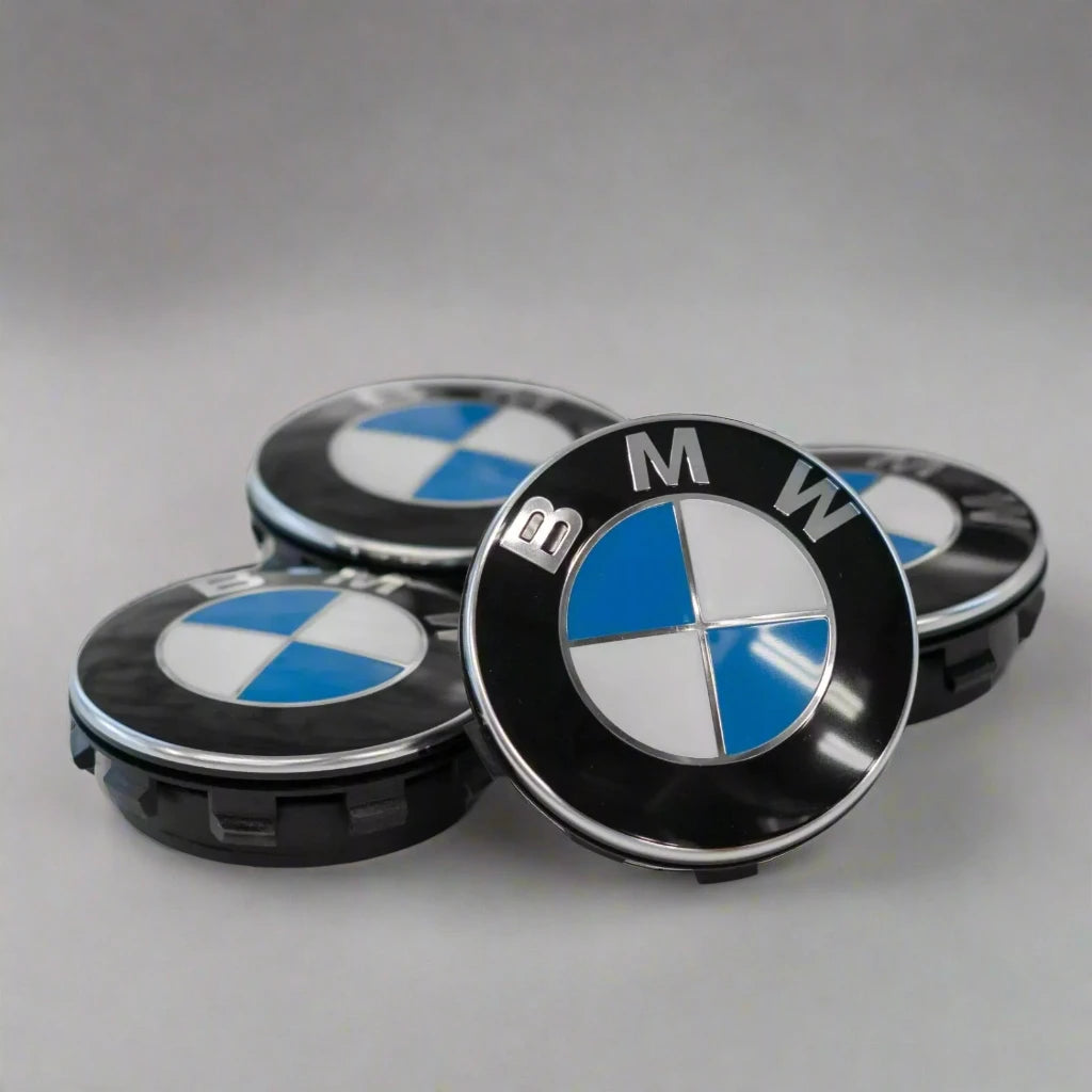 BMW Floating Centre Caps 68mm- Set Of 4 Self Levelling Black Brand New With Box BMW Floating Centre Caps 68mm- Set Of 4 Self Levelling Black Brand New With Box