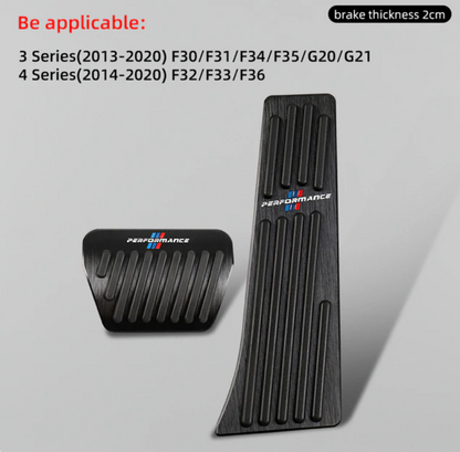 Black Car Pedal Covers Non-slip Aluminum Alloy Throttle Brake Pedal Cover for BMW All BMW'S - BimmerMods