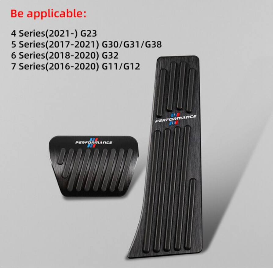 Black Car Pedal Covers Non-slip Aluminum Alloy Throttle Brake Pedal Cover for BMW All BMW'S - BimmerMods