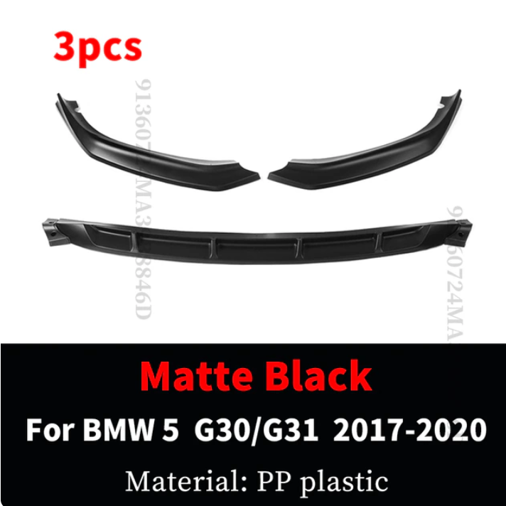 Modified Splitter Deflector Front Bumper Lip For BMW 5 G30 G31 M 530d 525i 540i 530i 2017-2020 - BimmerMods